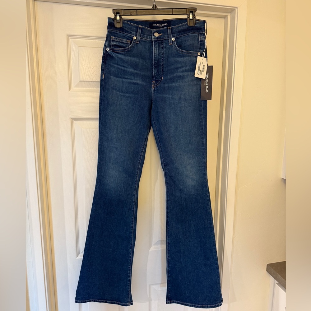 Veronica Beard Dark Blue Flare Jeans